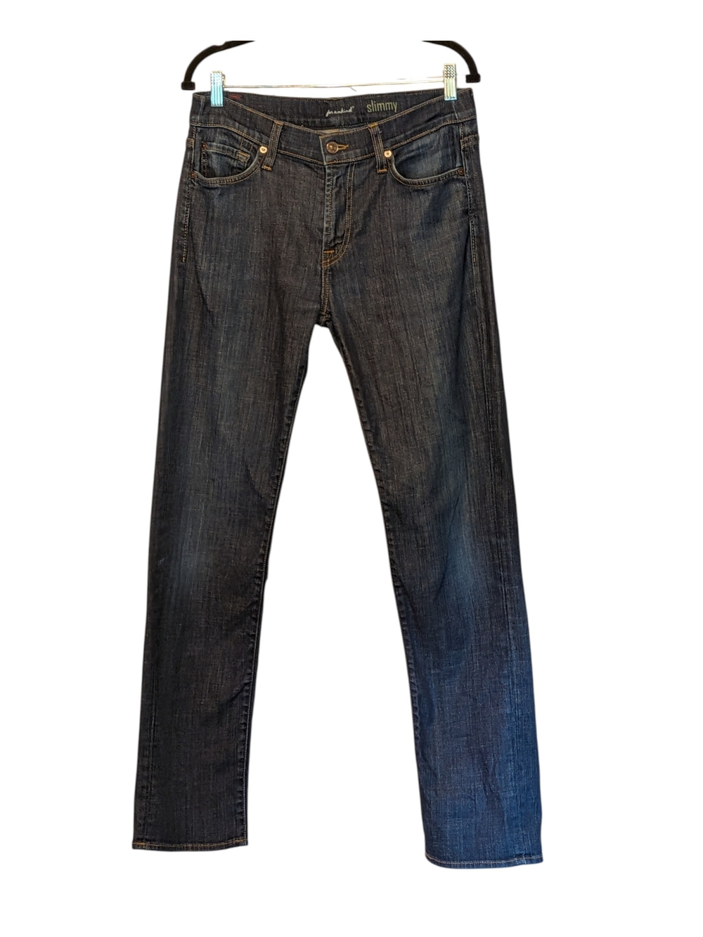7 For All Mankind Men's Skinny Jeans — Dark Wash Indigo
